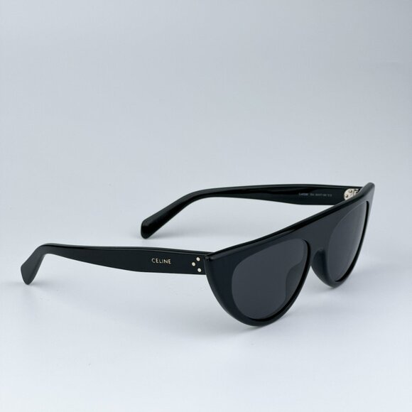 Celine CL40228I 01A BRAND NEW Sunglasses Shiny Black Smoke Grey Geometric Women main image 4